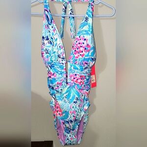 Lilly Pullitzer Lanai Halter One Piece NWT
